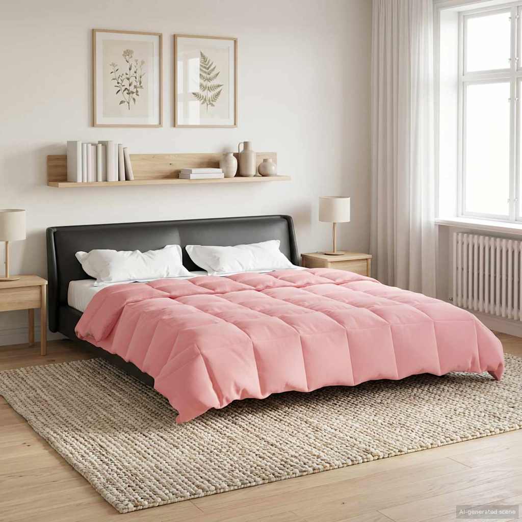 Anthracite Quilted Summer Duvet 135 x 200 cm Microfiber