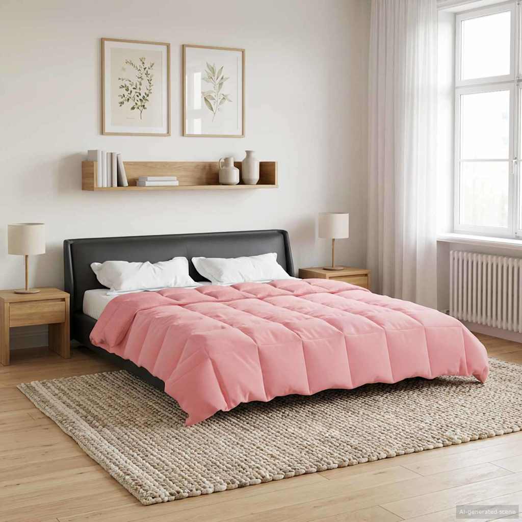 Anthracite Quilted Summer Duvet 135 x 200 cm Microfiber