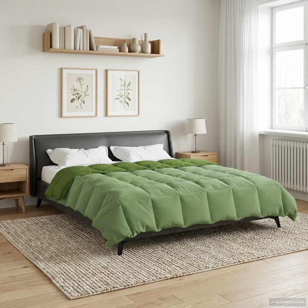 Anthracite Quilted Summer Duvet 135 x 200 cm Microfiber