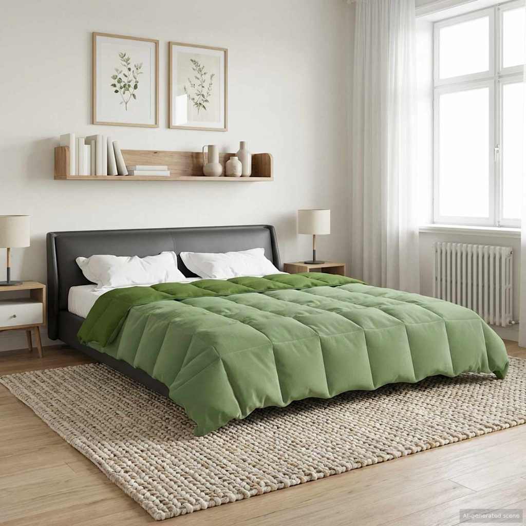 Anthracite Quilted Summer Duvet 135 x 200 cm Microfiber