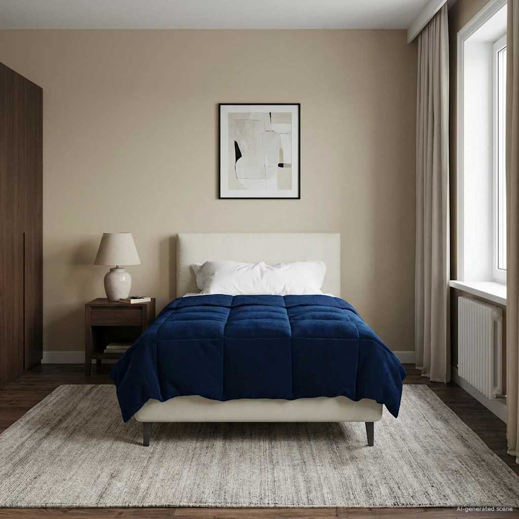 Anthracite Quilted Summer Duvet 135 x 200 cm Microfiber