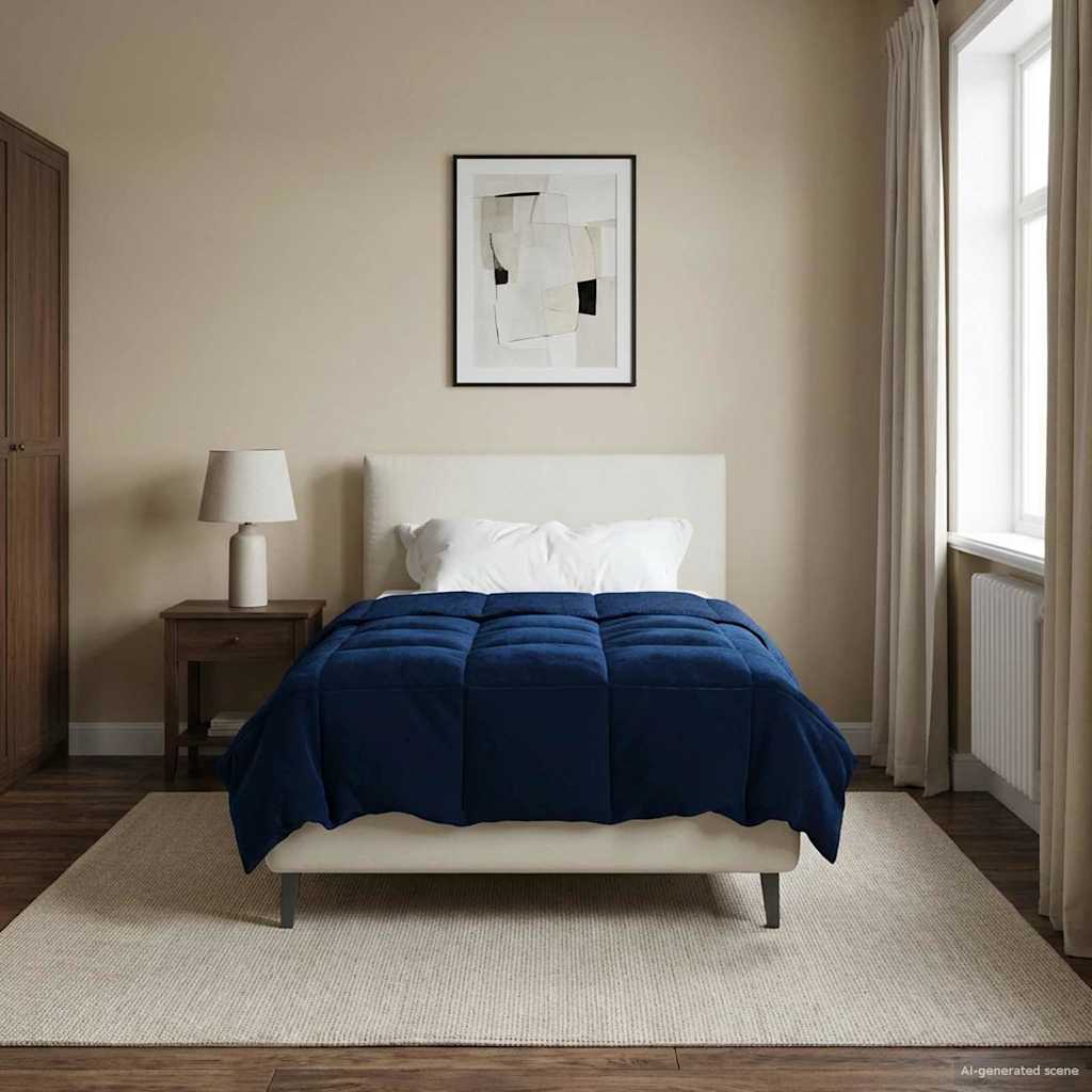 Anthracite Quilted Summer Duvet 135 x 200 cm Microfiber