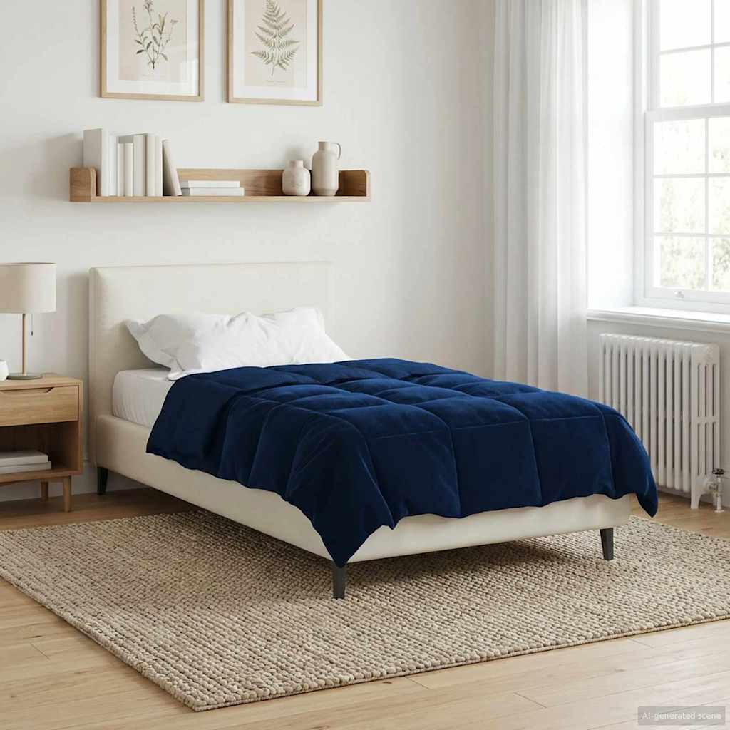 Anthracite Quilted Summer Duvet 135 x 200 cm Microfiber