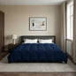 Anthracite Quilted Summer Duvet 135 x 200 cm Microfiber