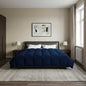 Anthracite Quilted Summer Duvet 135 x 200 cm Microfiber
