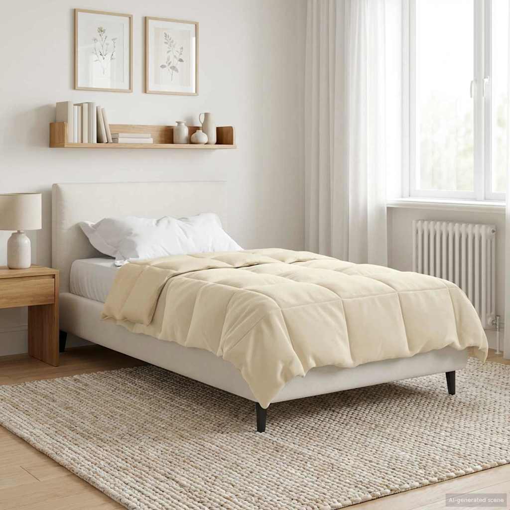 Anthracite Quilted Summer Duvet 135 x 200 cm Microfiber