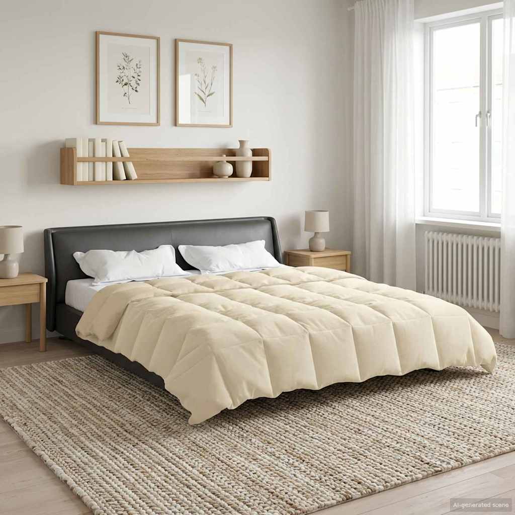 Anthracite Quilted Summer Duvet 135 x 200 cm Microfiber