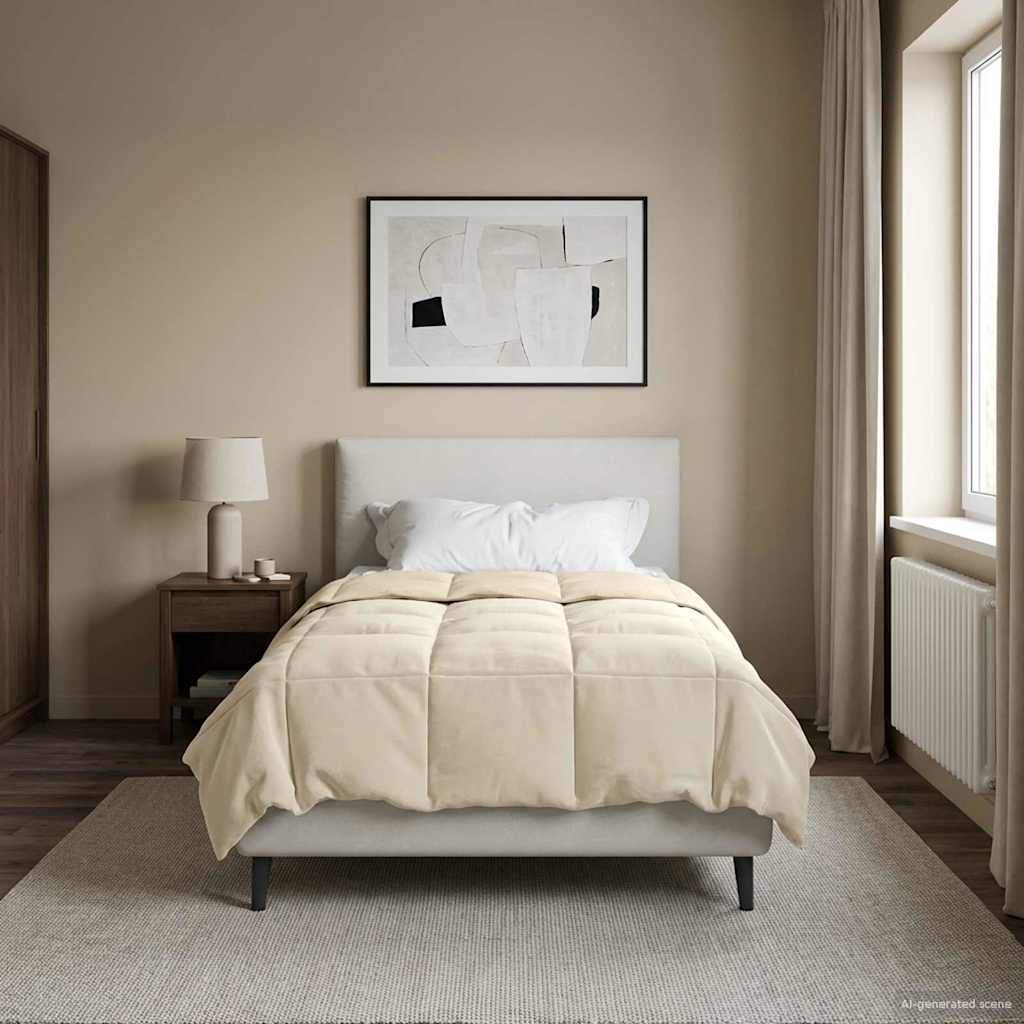 Anthracite Quilted Summer Duvet 135 x 200 cm Microfiber