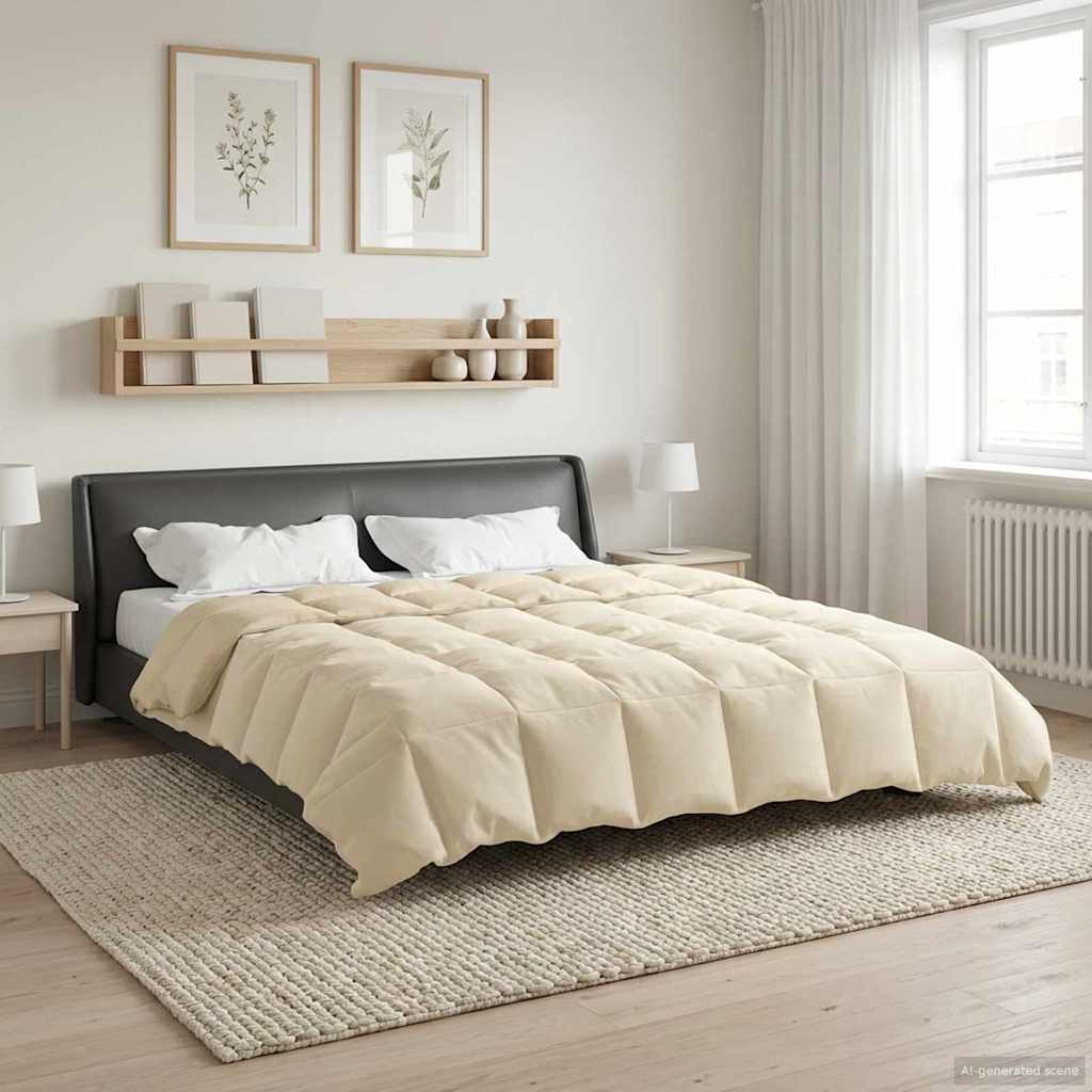 Anthracite Quilted Summer Duvet 135 x 200 cm Microfiber