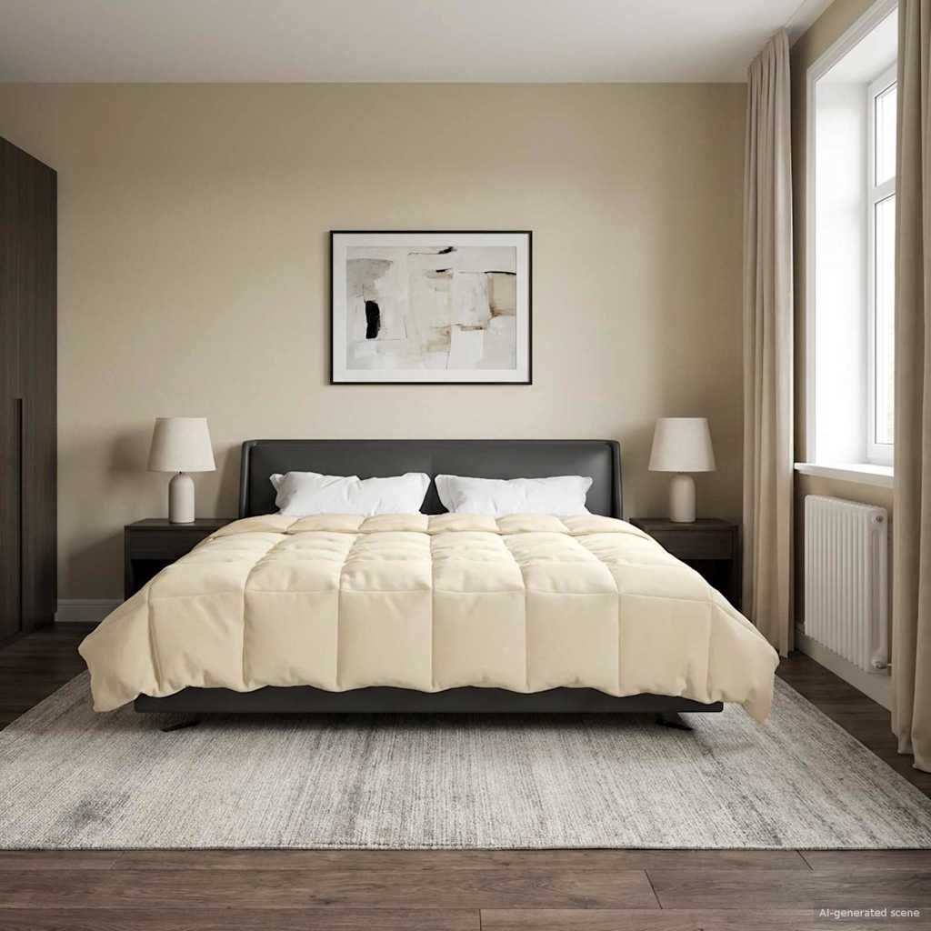 Anthracite Quilted Summer Duvet 135 x 200 cm Microfiber