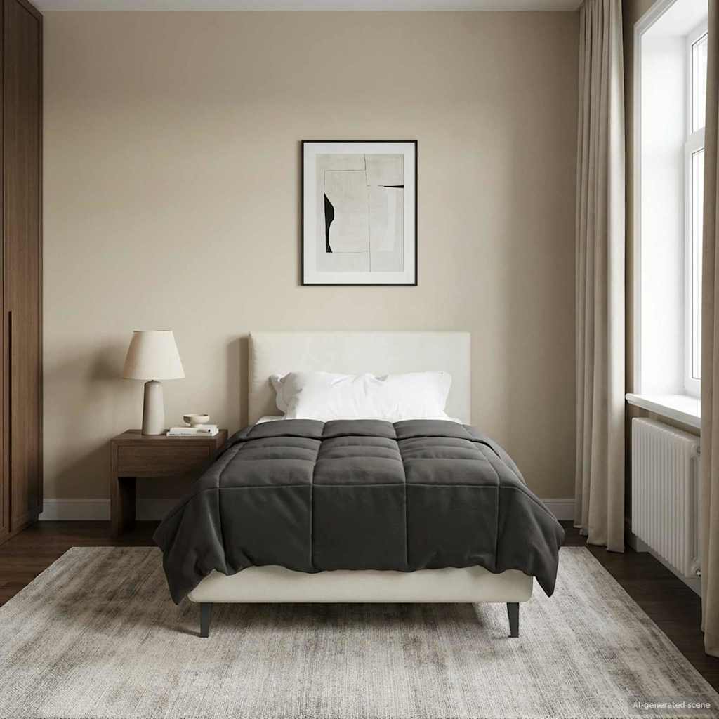 All-Season Quilted Duvet Cream 135 x 200 cm Microfiber