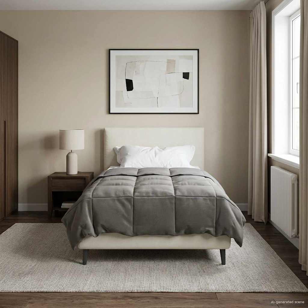 All-Season Quilted Duvet Cream 135 x 200 cm Microfiber