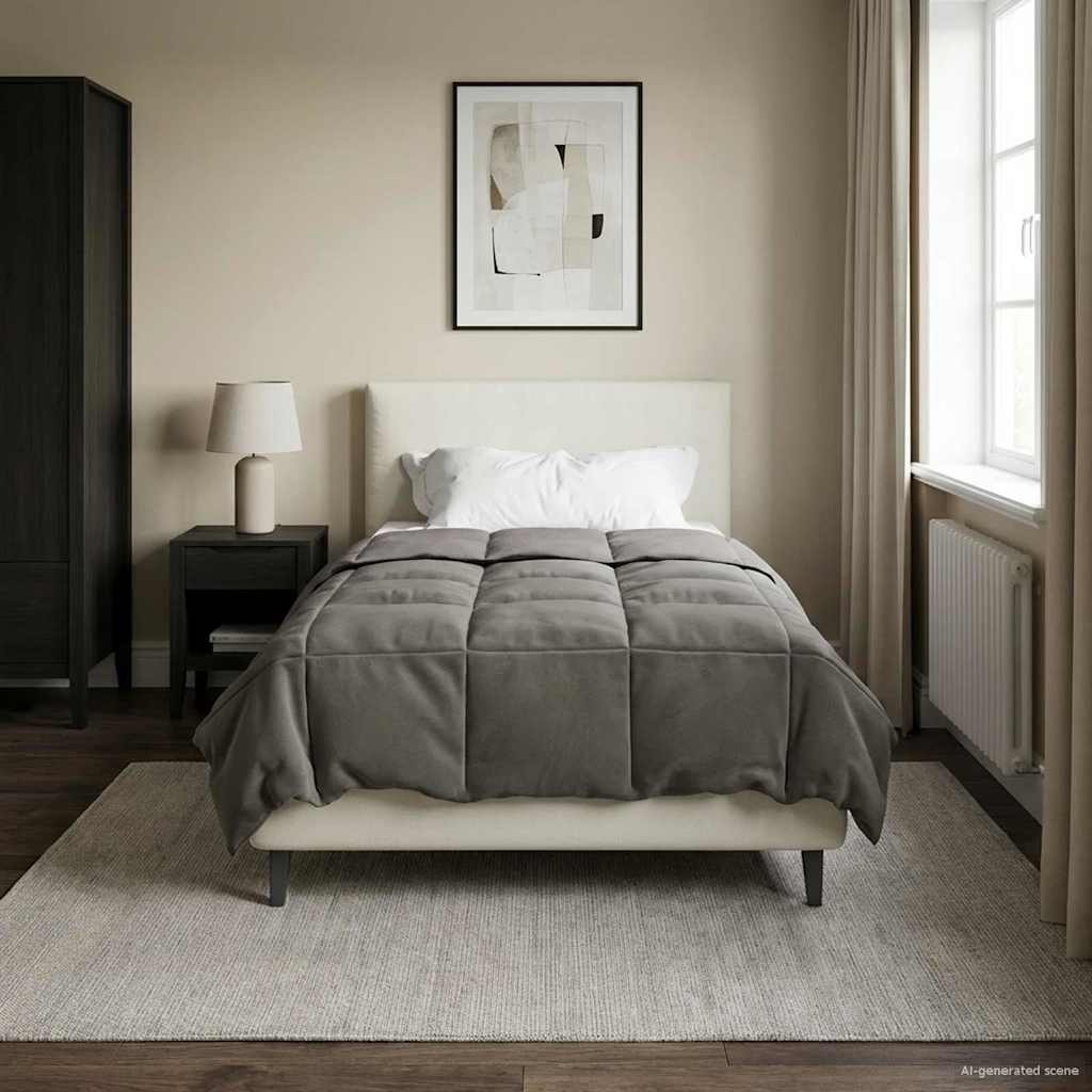 All-Season Quilted Duvet Cream 135 x 200 cm Microfiber