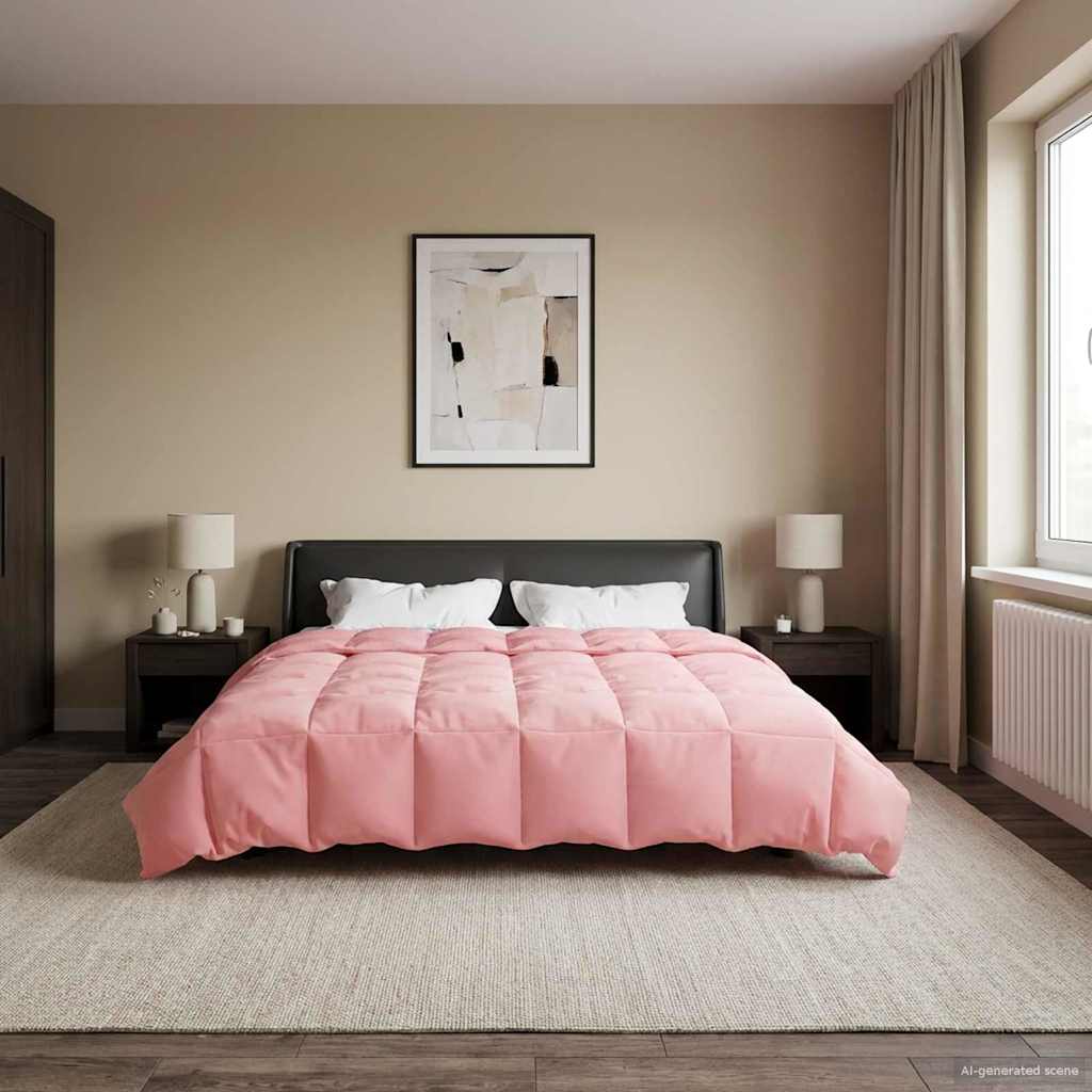 All-Season Quilted Duvet Cream 135 x 200 cm Microfiber