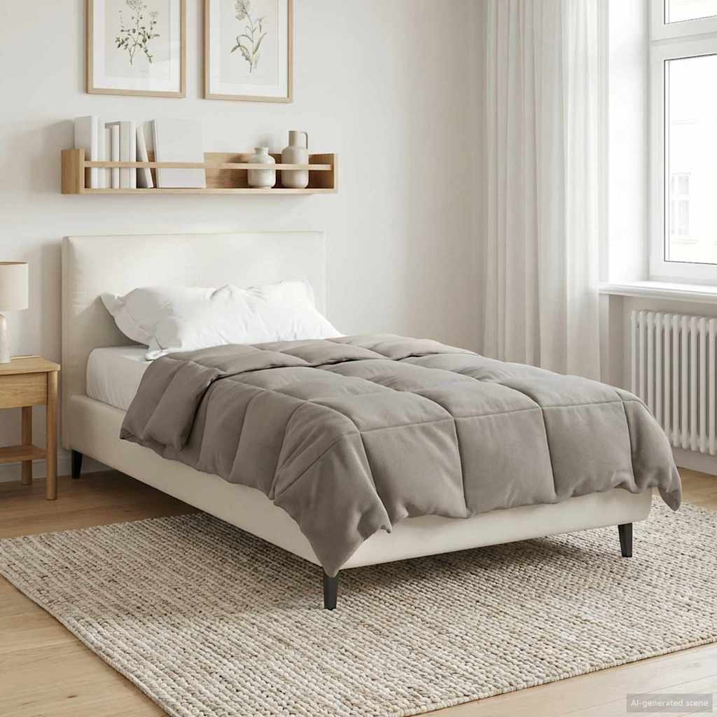 All-Season Quilted Duvet Cream 135 x 200 cm Microfiber