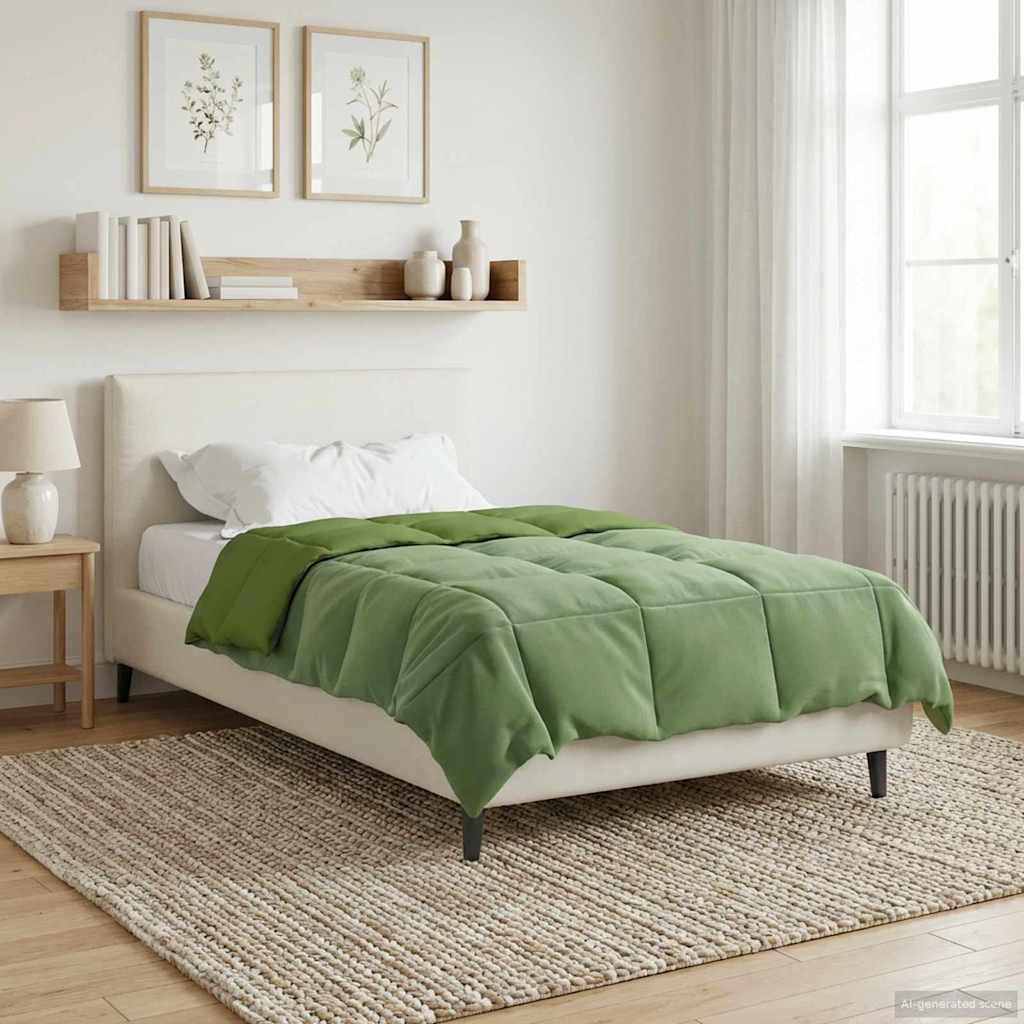 All-Season Quilted Duvet Cream 135 x 200 cm Microfiber