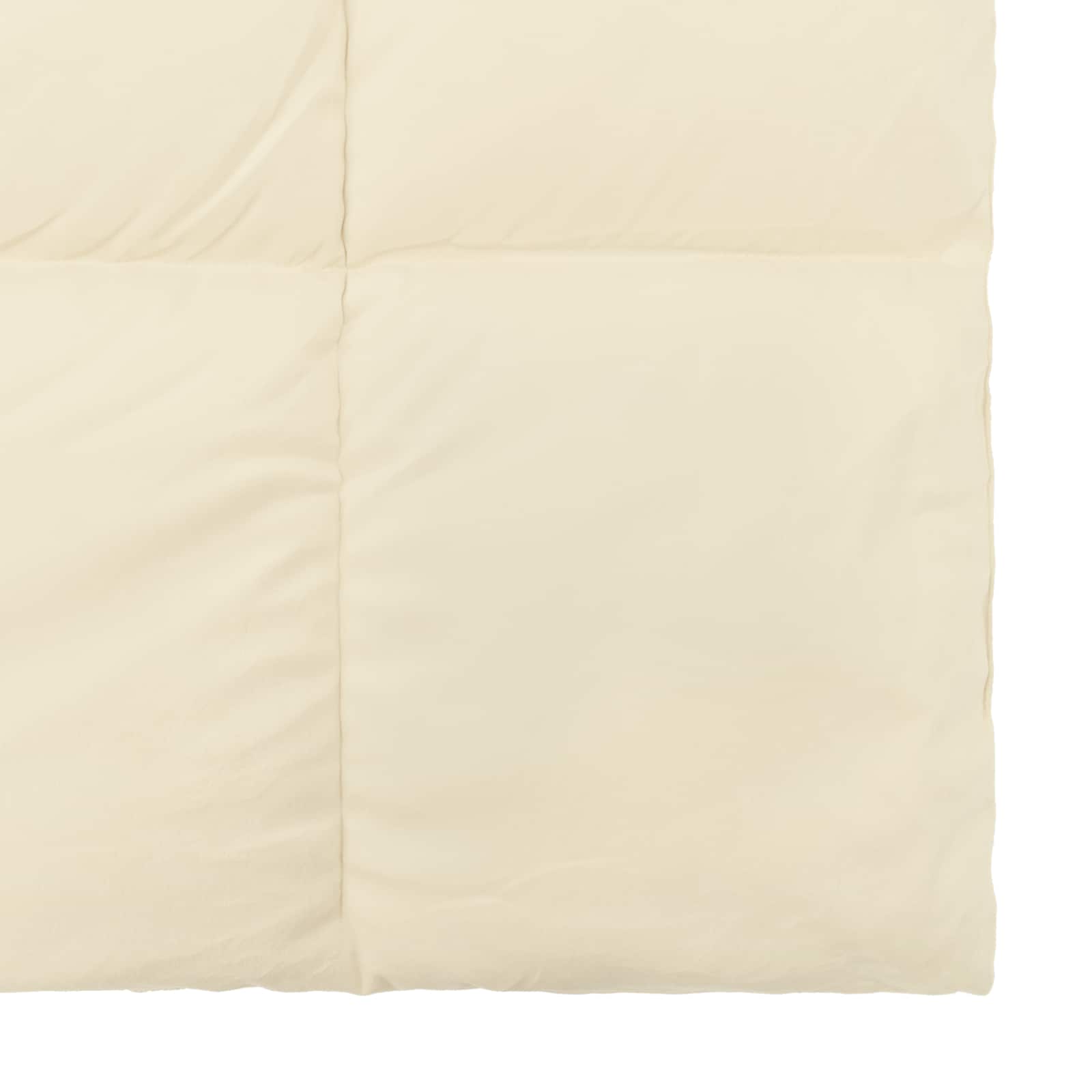 Edredón de Todo el Año Acolchado Crema 135 x 200 cm Microfibra