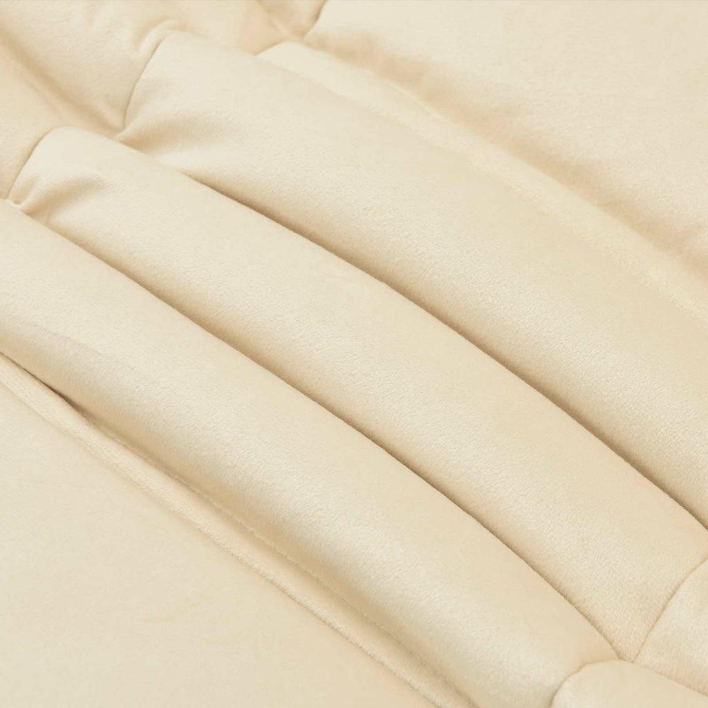 Edredón de Todo el Año Acolchado Crema 135 x 200 cm Microfibra