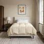 All-Season Quilted Duvet Cream 135 x 200 cm Microfiber