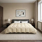 All-Season Quilted Duvet Cream 135 x 200 cm Microfiber