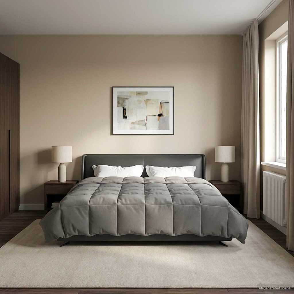Anthracite Quilted Winter Duvet 240 x 260 cm Microfiber