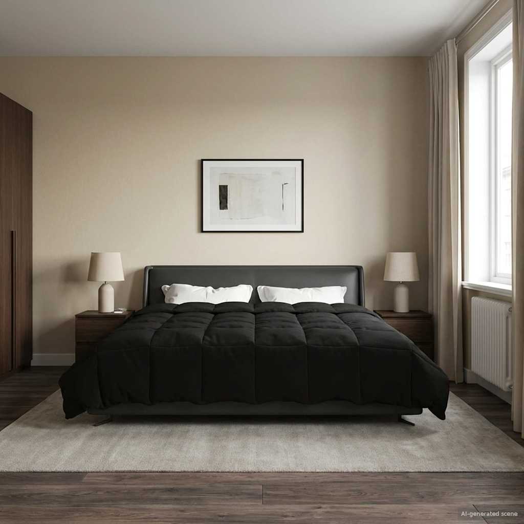 Anthracite Quilted Winter Duvet 240 x 260 cm Microfiber
