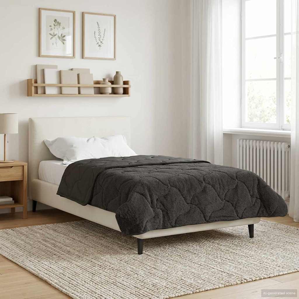 Quilted Summer Duvet Anthracite 135 x 200 cm