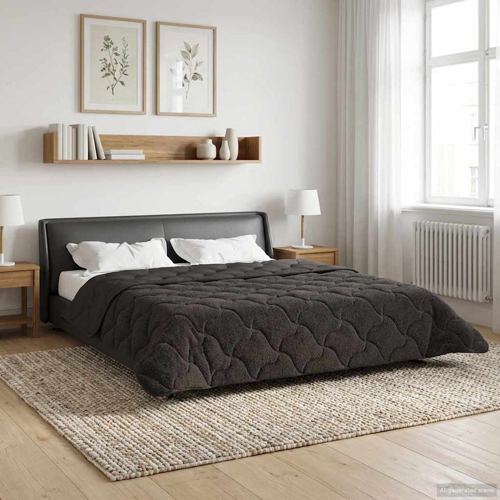 Quilted Summer Duvet Anthracite 135 x 200 cm