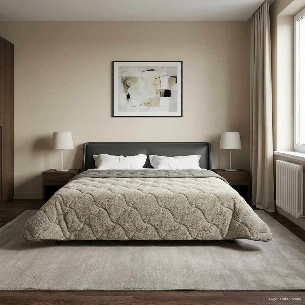 Quilted Summer Duvet Anthracite 135 x 200 cm