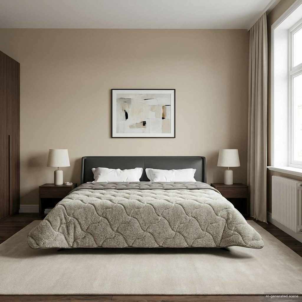 Quilted Summer Duvet Anthracite 135 x 200 cm