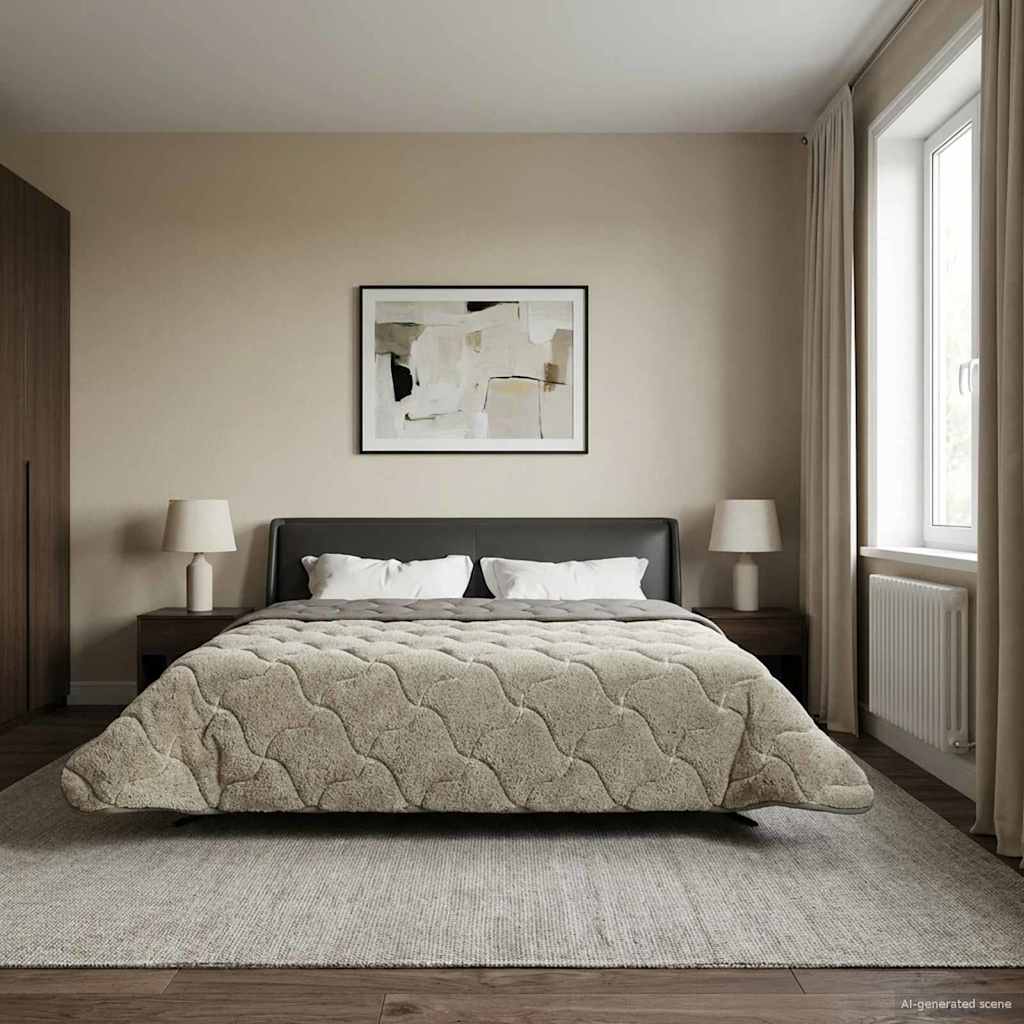 Quilted Summer Duvet Anthracite 135 x 200 cm