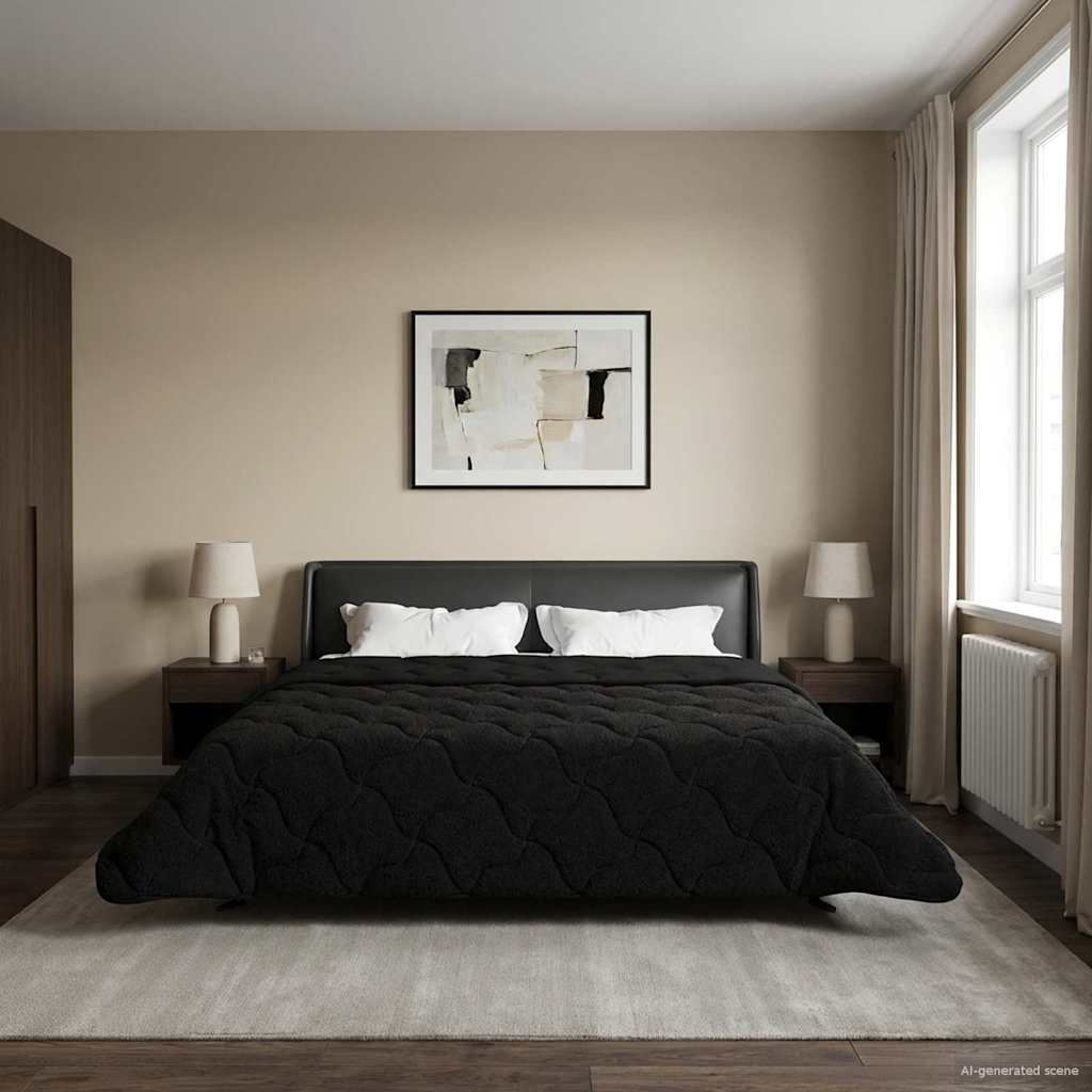 Quilted Summer Duvet Anthracite 135 x 200 cm