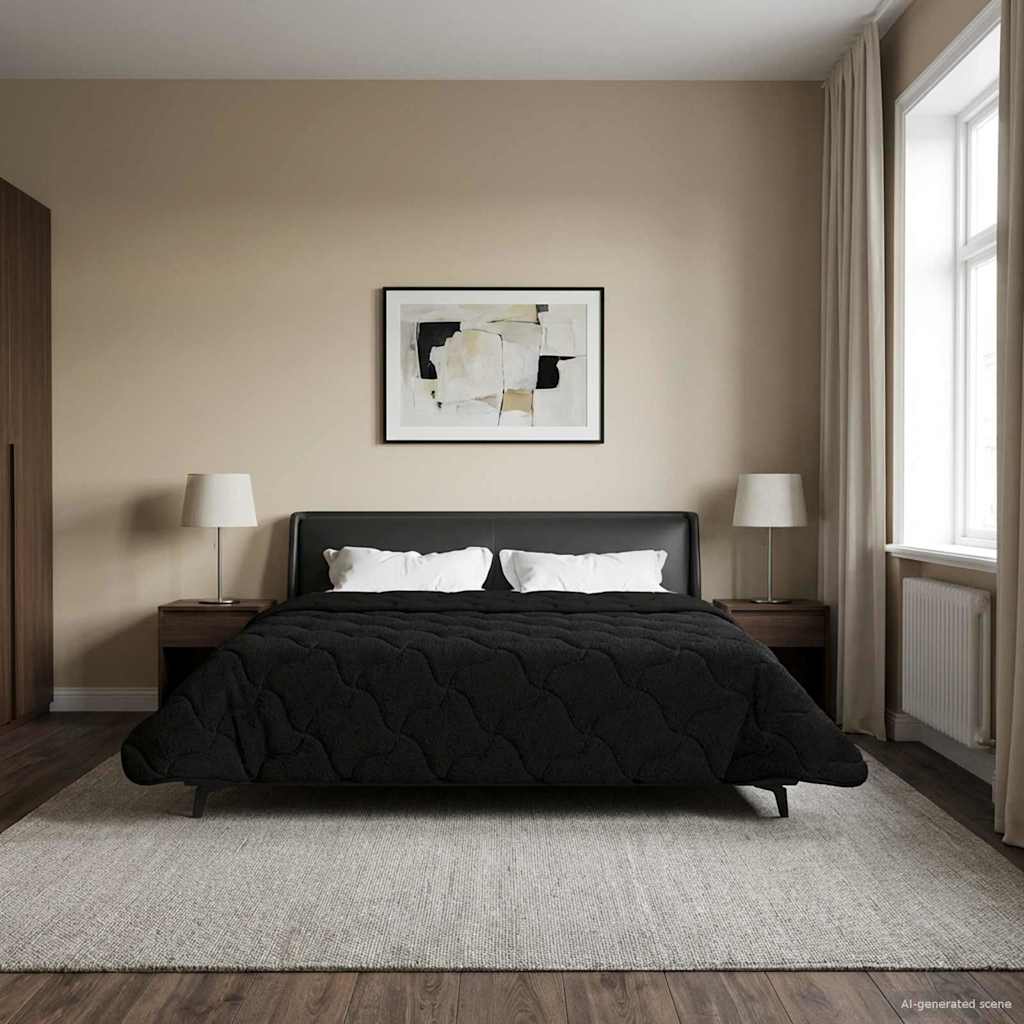 Quilted Summer Duvet Anthracite 135 x 200 cm