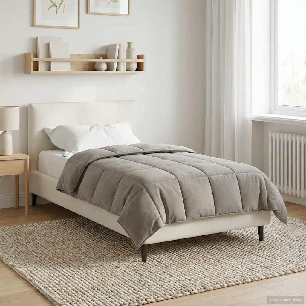 Quilted Summer Duvet Anthracite 135 x 200 cm