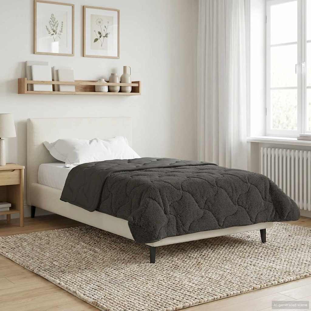 All-Season Quilted Duvet Anthracite 135 x 200 cm