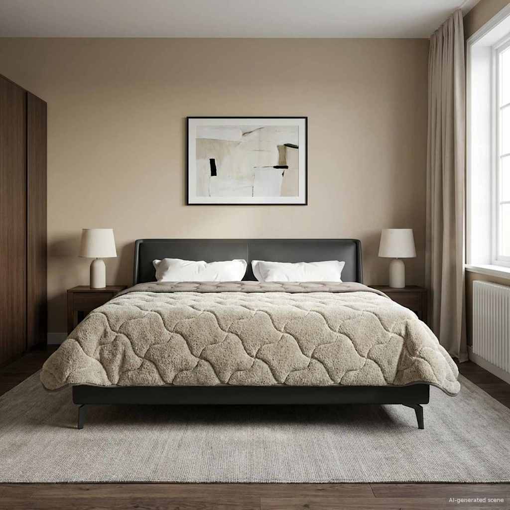 All-Season Quilted Duvet Anthracite 135 x 200 cm