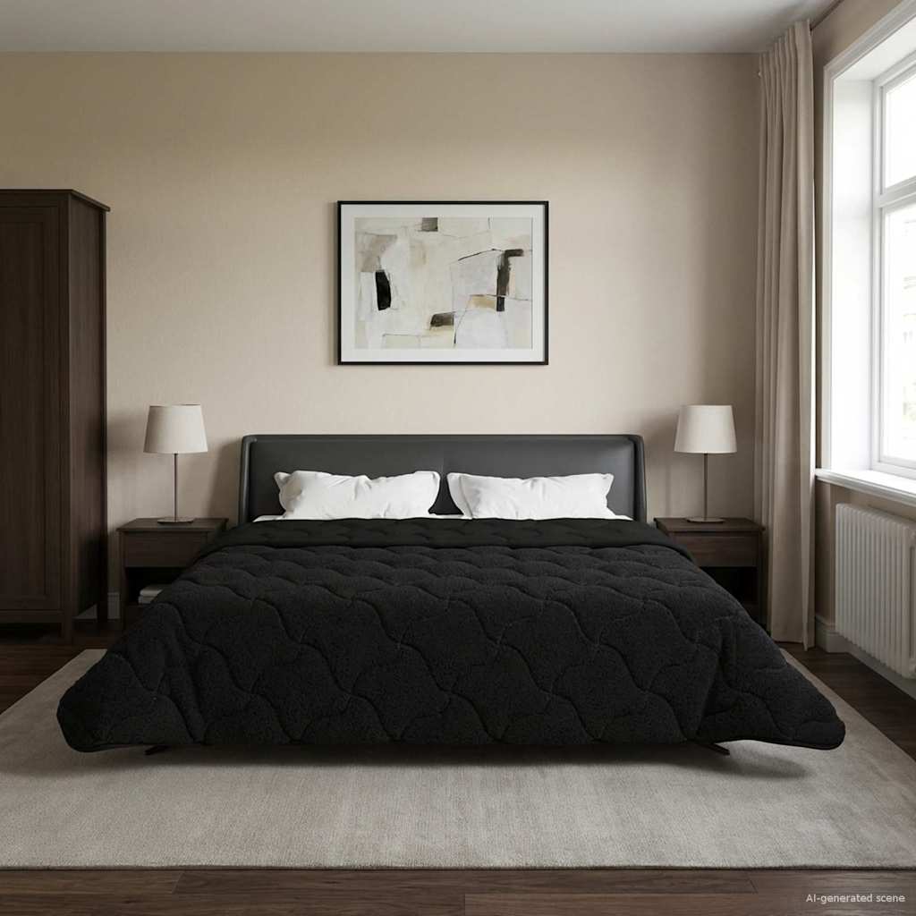 All-Season Quilted Duvet Anthracite 135 x 200 cm