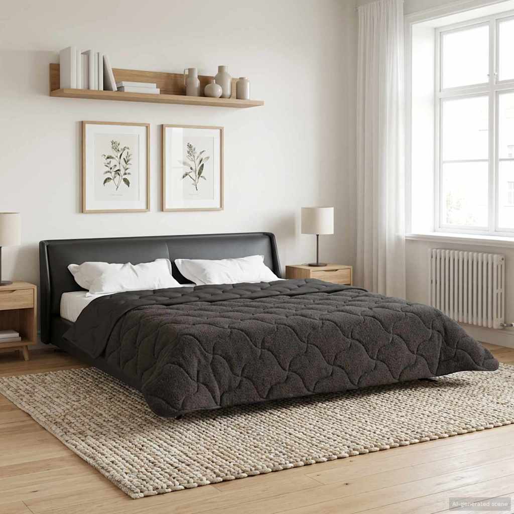 Anthracite Quilted Winter Duvet 135 x 200 cm
