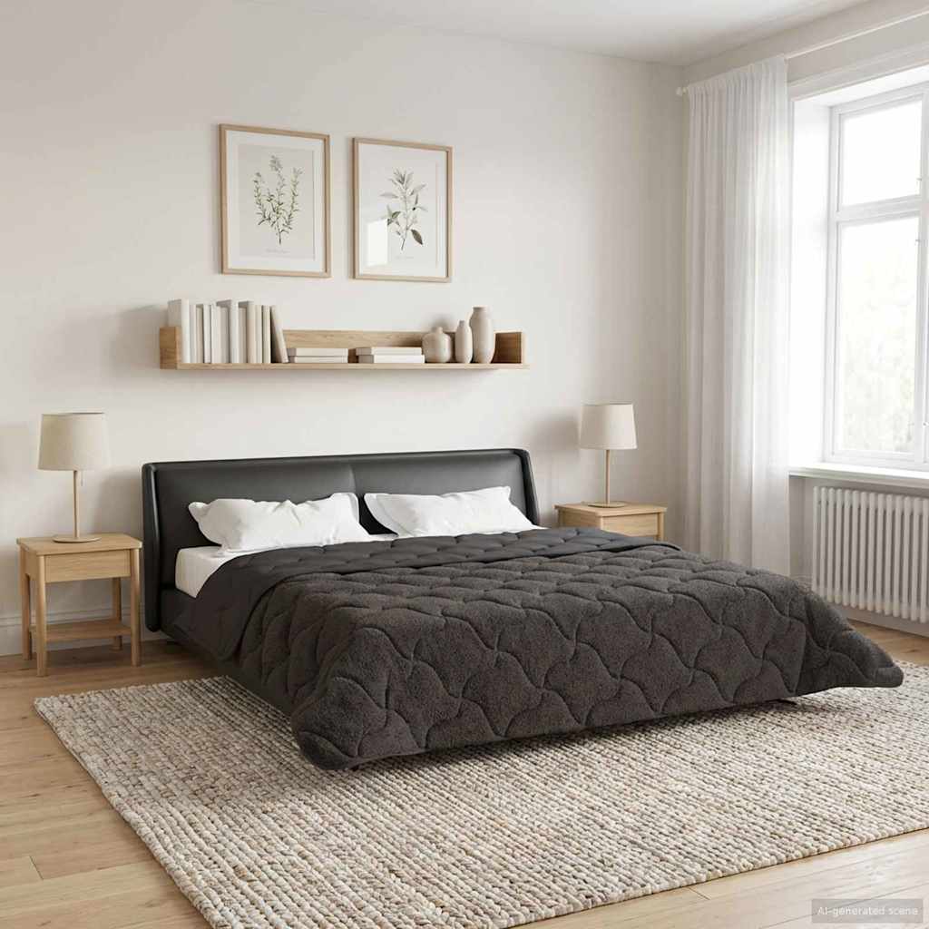 Anthracite Quilted Winter Duvet 135 x 200 cm