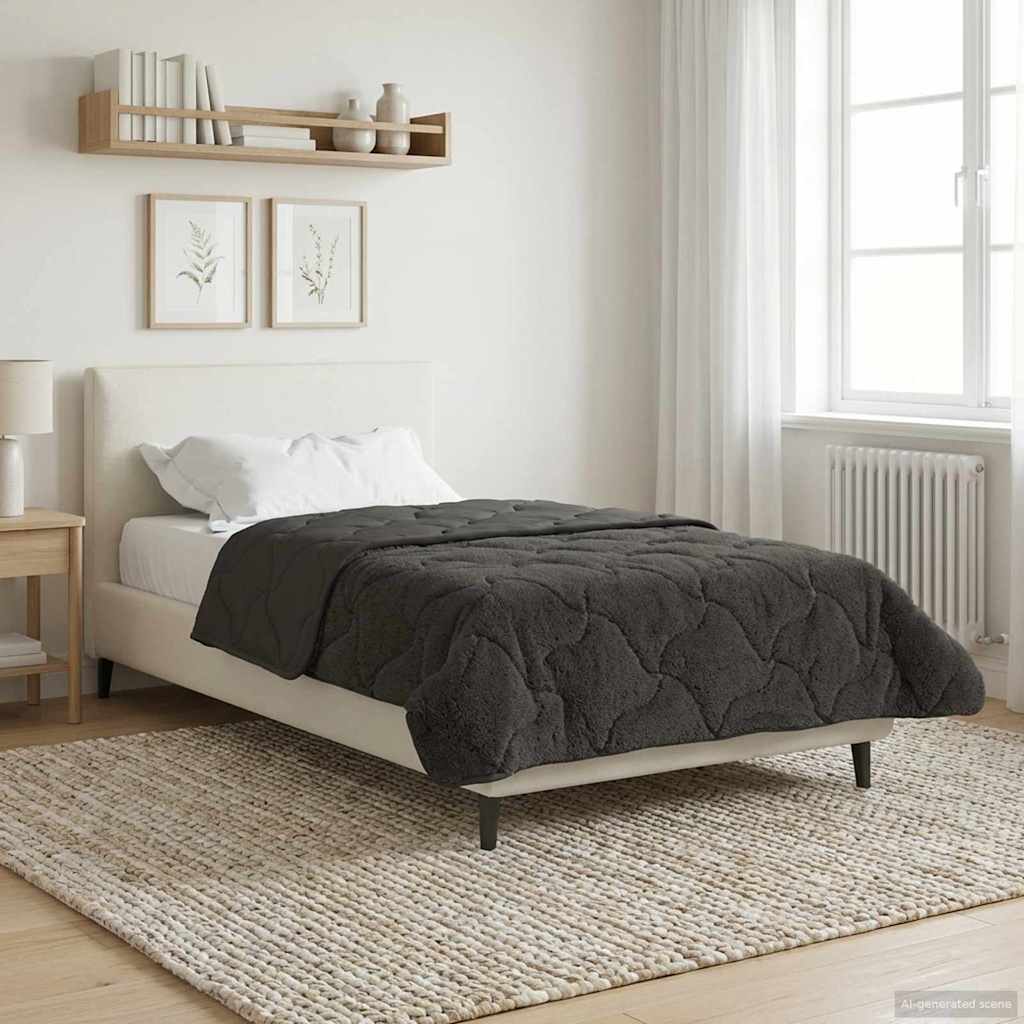 Anthracite Quilted Winter Duvet 135 x 200 cm