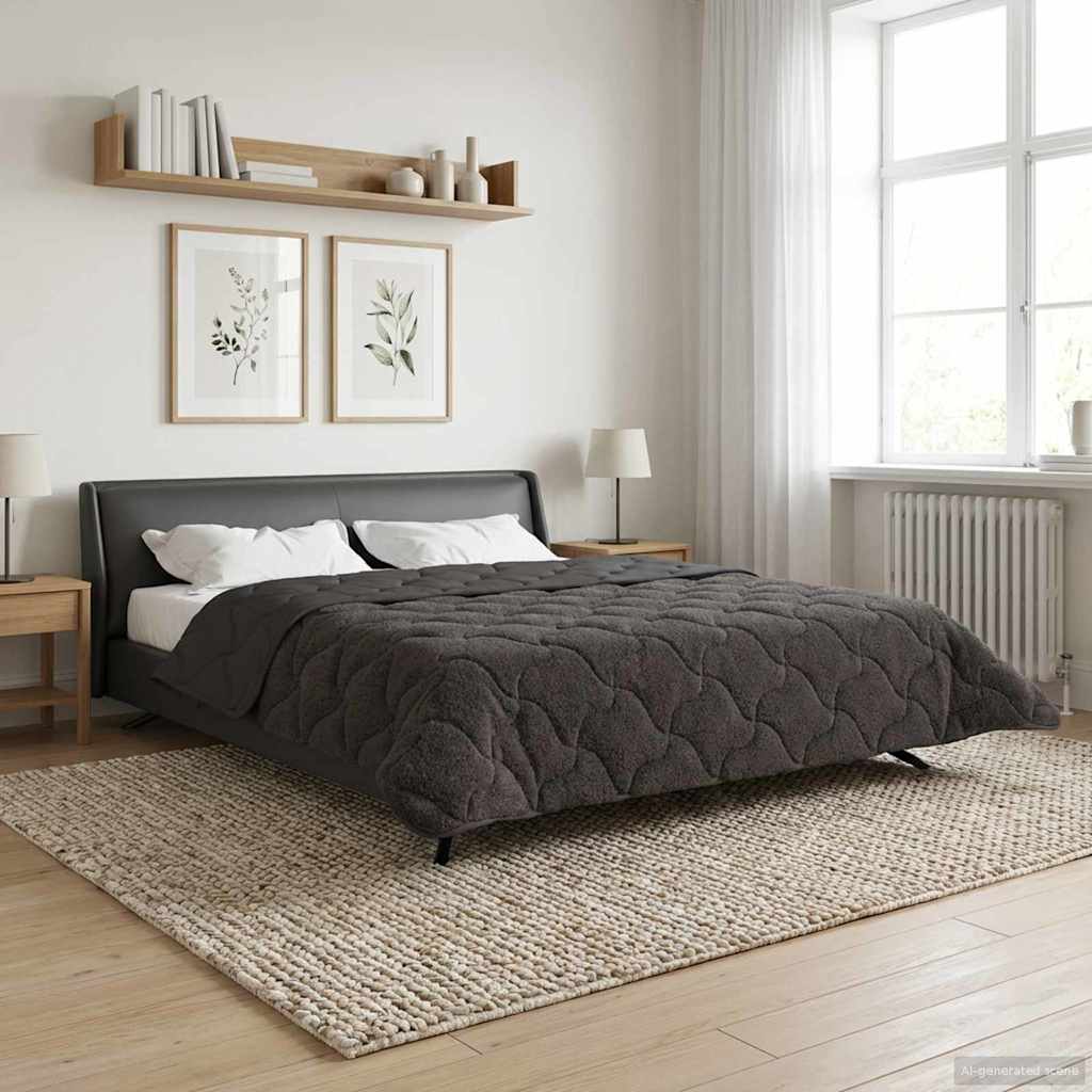 Anthracite Quilted Winter Duvet 135 x 200 cm
