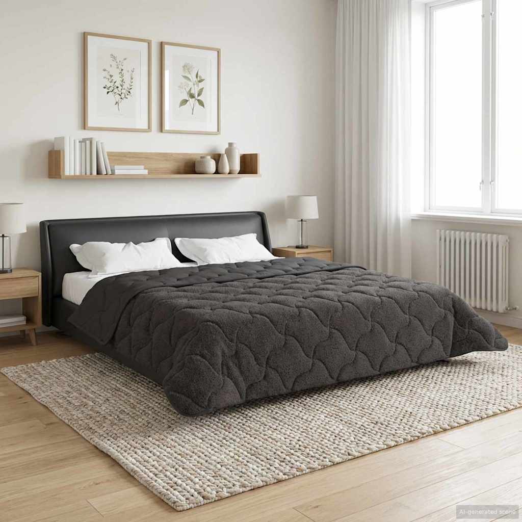 Anthracite Quilted Winter Duvet 135 x 200 cm