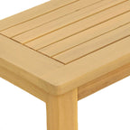 Mesa consola de jardín Acacia clara 110 x 40 x 75 cm
