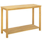 Mesa consola de jardín Acacia clara 110 x 40 x 75 cm