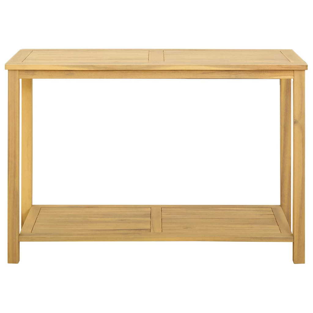 Mesa consola de jardín Acacia clara 110 x 40 x 75 cm