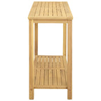 Mesa consola de jardín Acacia clara 110 x 40 x 75 cm