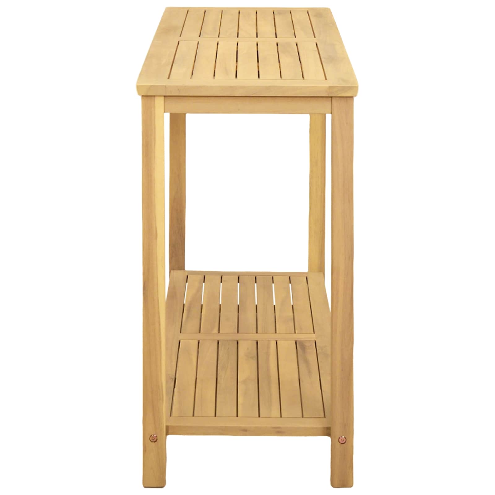Mesa consola de jardín Acacia clara 110 x 40 x 75 cm