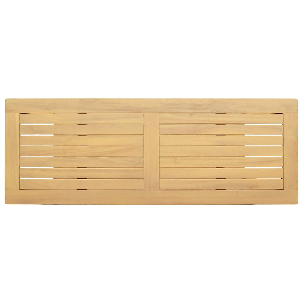 Mesa consola de jardín Acacia clara 110 x 40 x 75 cm