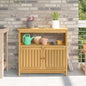 Mesa consola de jardim Acácia clara 110 x 35 x 75 cm