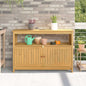Mesa consola de jardim Acácia clara 110 x 35 x 75 cm